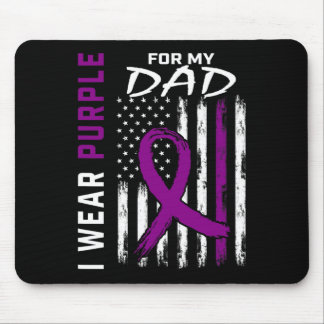 I Wear Purple For My Dad Pancreatic Cancer Awarene Mouse Pad