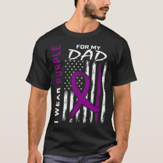 I Wear Purple For My Dad Pancreatic Cancer Awarene T-Shirt