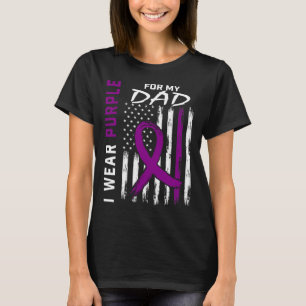 I Wear Purple For My Dad Pancreatic Cancer Awarene T-Shirt