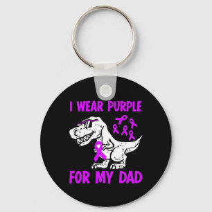 I Wear Purple For My Dad Pancreatic Cancer Novembe Key Ring