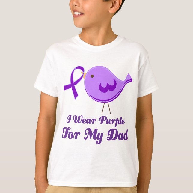 I Wear Purple For My Dad T-Shirt (Front)