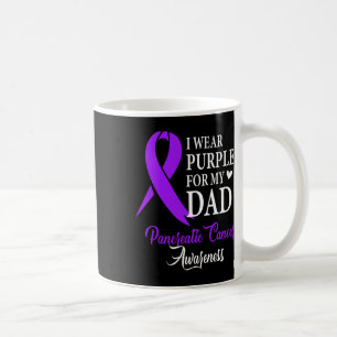 I Wear Purple For My Dad Tee Pancreatic Cancer Awa Coffee Mug