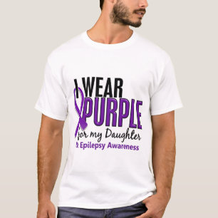 I Wear Purple For My Daughter 10 Epilepsy T-Shirt