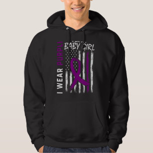 I Wear Purple For My Daughter Baby Girl Lupus Awar Hoodie