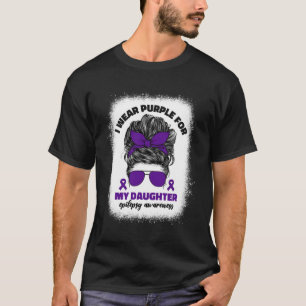 I Wear Purple For My Daughter Epilepsy Awareness M T-Shirt