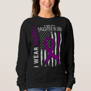 I Wear Purple For My Daughter In Law Lupus Awarene Sweatshirt