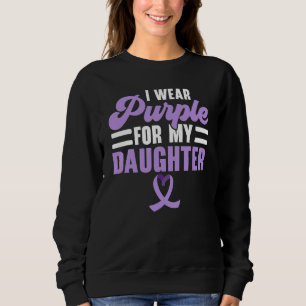 I Wear Purple For My Daughter Lupus Awareness Supp Sweatshirt