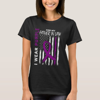 I Wear Purple For My Father In Law Alzheimers Awar T-Shirt