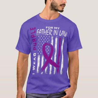 I Wear Purple For My Father In Law Epilepsy Awaren T-Shirt