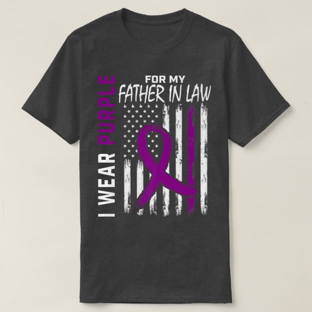 I Wear Purple For My Father In Law Lupus Awareness T-Shirt (Design Front)