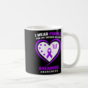 I Wear Purple For My Father In Law Overdose Awaren Coffee Mug