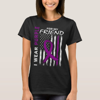 I Wear Purple For My Friend Pancreatic Cancer Awar T-Shirt