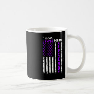 I Wear Purple For My Friend Pancreatic Cancer Usa Coffee Mug