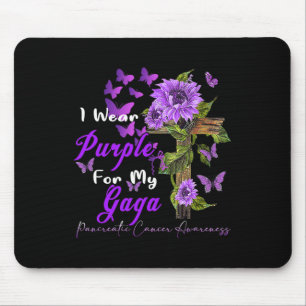 I Wear Purple For My Gaga Pancreatic Cancer Awaren Mouse Pad