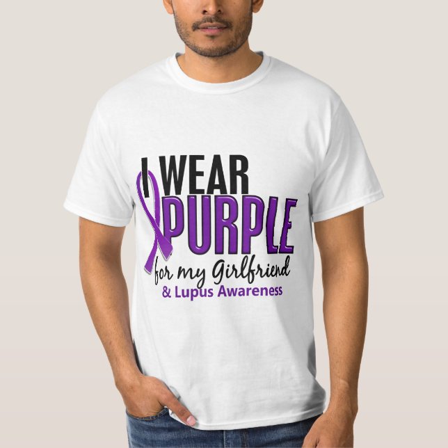 I Wear Purple For My Girlfriend 10 Lupus T-Shirt (Front)