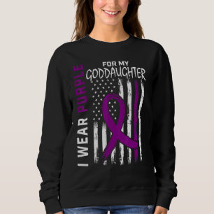 I Wear Purple For My Goddaughter Epilepsy Awarenes Sweatshirt
