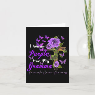 I Wear Purple For My Gramma Pancreatic Cancer Awar Card