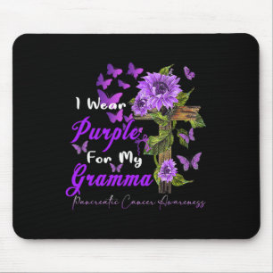I Wear Purple For My Gramma Pancreatic Cancer Awar Mouse Pad