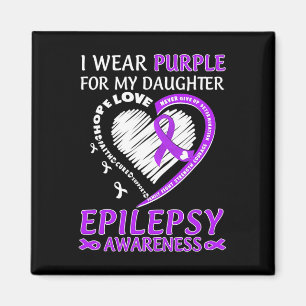 I Wear Purple For My Grammy Epilepsy Awareness Leo Magnet