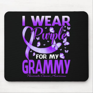 I Wear Purple For My Grammy Pancreatic Cancer Awar Mouse Pad