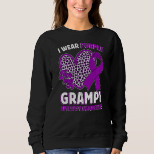 I Wear Purple For My Grampy Epilepsy Awareness Leo Sweatshirt