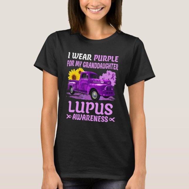 I Wear Purple For My Granddaughter Lupus Awareness T-Shirt (Front)