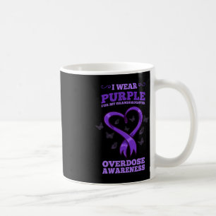 I Wear Purple For My Granddaughter Overdose Awaren Coffee Mug
