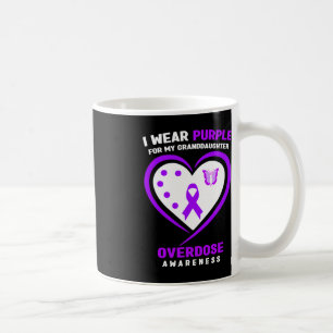 I Wear Purple For My Granddaughter Overdose Awaren Coffee Mug