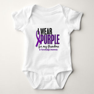 I Wear Purple For My Grandma 10 Fibromyalgia Baby Bodysuit