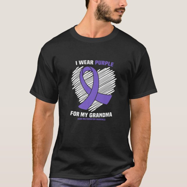 I Wear Purple For My Grandma Chiari Malformation A T-Shirt (Front)