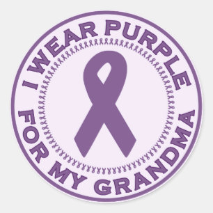 I Wear Purple For My Grandma Classic Round Sticker