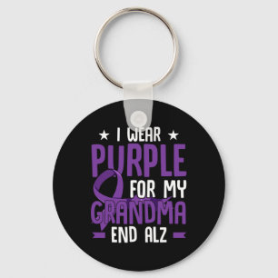 I Wear Purple For My Grandma End Heimer Heimerheim Key Ring
