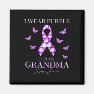 I Wear Purple For My Grandma Epilepsy Awareness Mo Magnet
