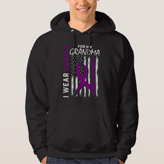 I Wear Purple For My Grandma Epilepsy Awareness US Hoodie (Front)