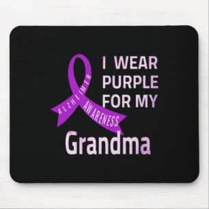 I Wear Purple For My Grandma Heimerheimer Disease Mouse Pad