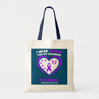I Wear Purple For My Grandma Overdose Awareness  Tote Bag