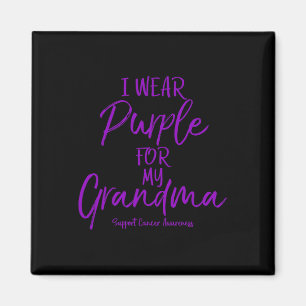I Wear Purple for my Grandma Pancreatic Cancer Awa Magnet
