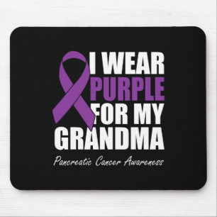 I Wear Purple For My Grandma Pancreatic Cancer Awa Mouse Pad
