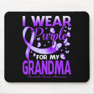 I Wear Purple For My Grandma Pancreatic Cancer Awa Mouse Pad