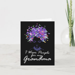 I Wear Purple For My Grandma Support Heimerheimer Card