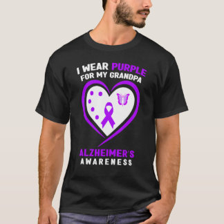 I Wear Purple For My Grandpa Alzheimeru2019s Aware T-Shirt