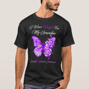 I Wear Purple For My Grandpa Domestic Violence Awa T-Shirt
