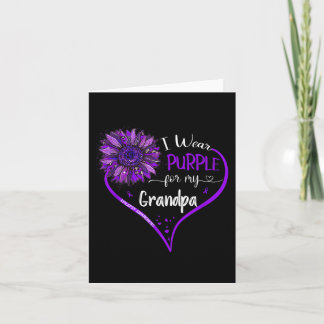 I Wear Purple For My Grandpa Epilepsy Awareness Su Card