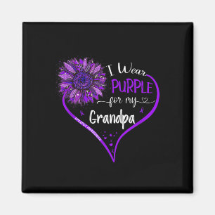 I Wear Purple For My Grandpa Epilepsy Awareness Su Magnet