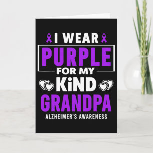 I Wear Purple For My Grandpa Heimerheimer's Awaren Card