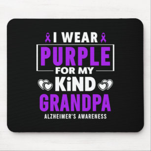 I Wear Purple For My Grandpa Heimerheimer's Awaren Mouse Pad