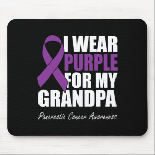 I Wear Purple For My Grandpa Pancreatic Cancer Awa Mouse Pad