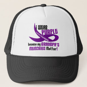 I Wear Purple For My Grandpa’s Memories 33 Trucker Hat