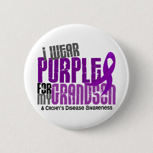 I Wear Purple For My Grandson 6 Crohn’s Disease Cm Round Badge