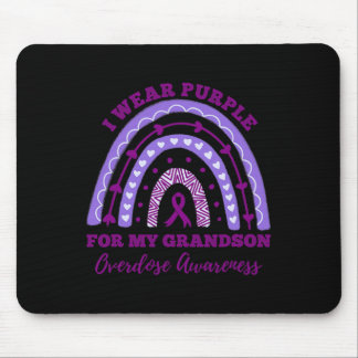 I Wear Purple For My Grandson Overdose Awareness R Mouse Pad